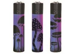 Clipper Αναπτήρας Μεταλλικός Μεγάλος - Icy Mushrooms