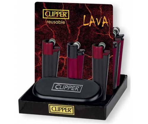 Clipper Αναπτήρας Μεταλλικός Μεγάλος - Lava - Τιμή: 12,50€