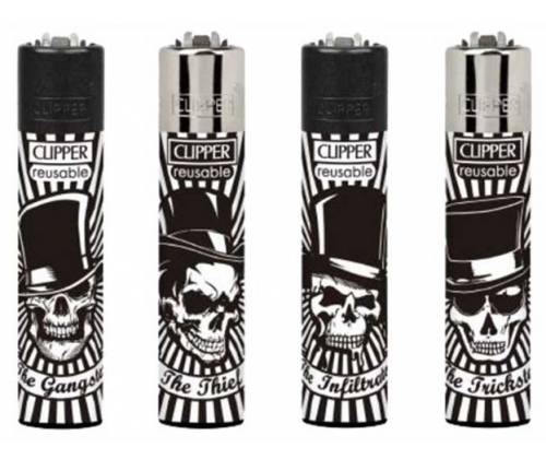 Clipper Αναπτήρας Μεγάλος - Party Skulls - Τιμή: 1,40€
