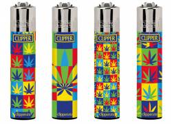 Clipper Αναπτήρας Μεγάλος - Pop Art Leaves