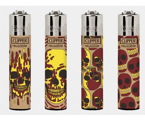 Clipper Αναπτήρας Μεγάλος - Skull Arts - Τιμή: 1,30€