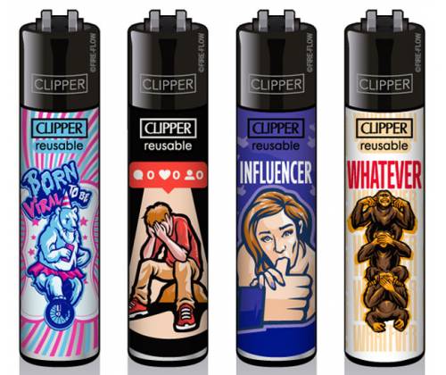 Clipper Αναπτήρας Μεγάλος - Social Media - Τιμή: 1,30€