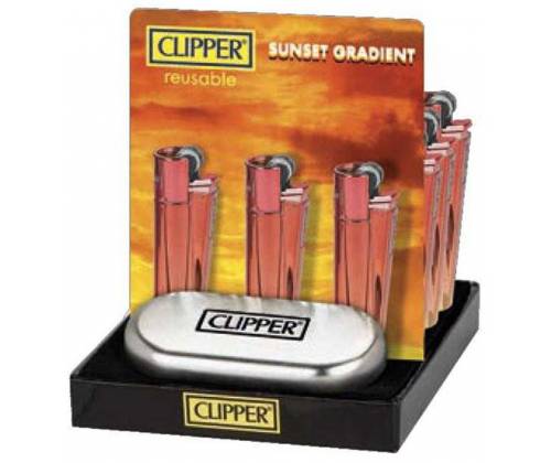 Clipper Αναπτήρας Μεταλλικός Μεγάλος - Sunset Gradient Metal - Τιμή: 11,00€