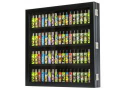 Clipper Ξύλινη Βιτρίνα Προβολής Μαύρο  για 72 Αναπτήρες Clipper