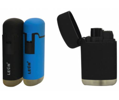 15x Leon Αναπτήρας Αντιανεμικός - Μεγάλος Cobble Fluo Blue & Black (170249) - Τιμή: 22,50€