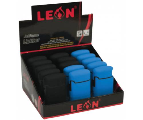 15x Leon Αναπτήρας Αντιανεμικός - Μεγάλος Cobble Fluo Blue & Black (170249) - Τιμή: 22,50€