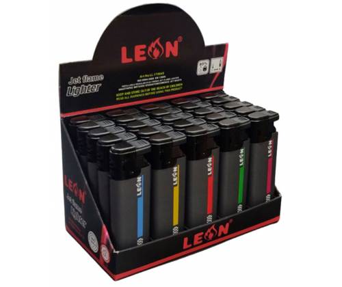 25x Leon Αναπτήρας Αντιανεμικός - Style Black (170645) - Τιμή: 21,25€