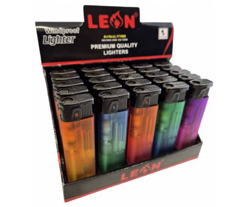 25x Leon Αναπτήρας Αντιανεμικός - Μεγάλος Bicolor Turbo (171000) - Τιμή: 20,50€