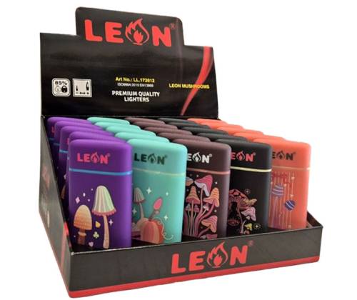 25x Leon Αναπτήρας Αντιανεμικός - Μεγάλος Mushrooms (173912) - Τιμή: 65,00€