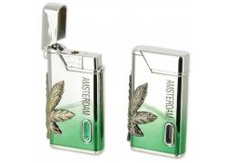 Αναπτήρας Αντιανεμικός Μεταλλικός - Amsterdam Green Leaf