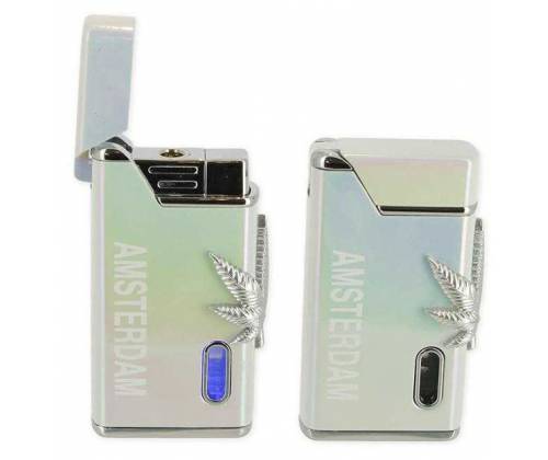 Αναπτήρας Αντιανεμικός Μεταλλικός - Amsterdam Small Leaf - Τιμή: 9,90€