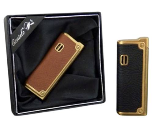 Αναπτήρας Πολυτελείας Αντιανεμικός Jet Leather Gold σε Κουτί Δώρου - Τιμή: 9,40€