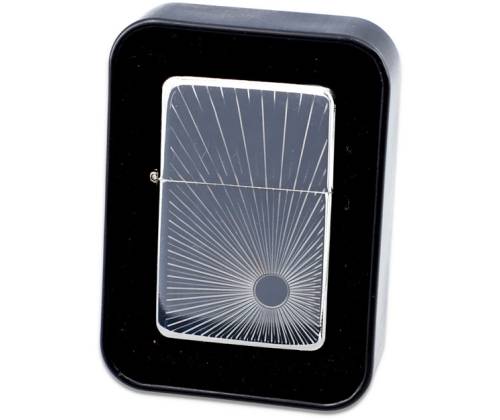 Αναπτήρας Λαδιού Πέτρας - Ασημί Sun σε Μεταλλικό Κουτί Δώρου (3042) - Τιμή: 6,80€