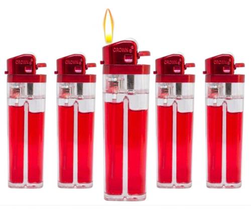 Αναπτήρας Πέτρας Διάφανος Απλός - «Red Gas» - 5 τεμ. - Τιμή: 1,95€