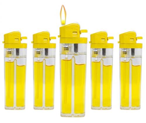 Αναπτήρας Πέτρας Διάφανος Απλός - «Yellow Gas» - 5 τεμ. - Τιμή: 1,95€