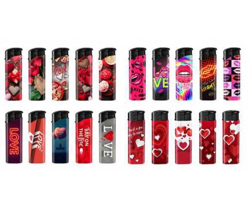 FunFlam Αναπτήρες Ηλεκτρονικοί - Love 3τεμ. - Τιμή: 1,20€