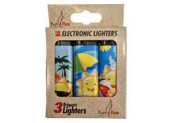 FunFlam Αναπτήρες Ηλεκτρονικοί - Smiles 3τεμ.