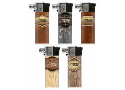 Matteo Αναπτήρας για Πίπα Καπνού Wood Look - Eπαναγεμιζόμενος 