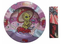 Monkey King Χαρτάκια - Classic King Size Slim με Τζιβάνα & Μεταλλικό Τασάκι Purrple