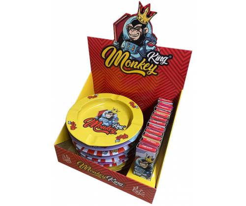 Monkey King Χαρτάκια - Classic King Size Slim με Τζιβάνα & Μεταλλικό Τασάκι Purrple - Τιμή: 4,50€