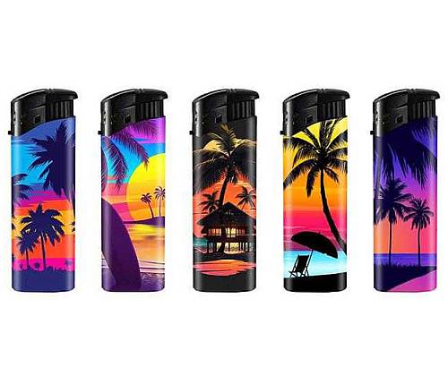Belfam Electronic Lighters - Sunset - 5 pcs. -  Price: 1,60€