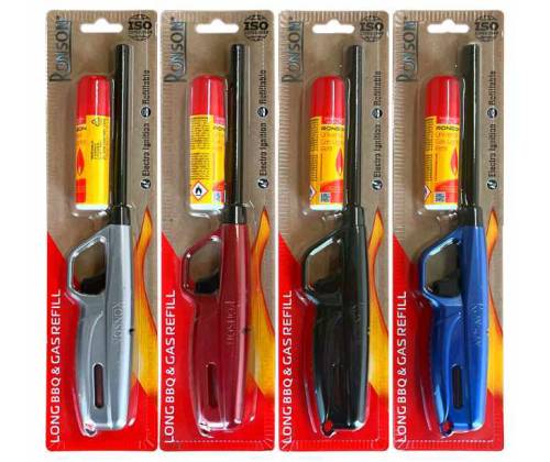 Ronson Αναπτήρας Ηλεκτρικός Maxi Candle BBQ με Βουτάνιο 18ml - Διάφορα Χρώματα (20073) - Τιμή: 3,20€