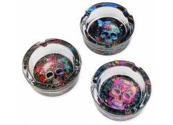 Τασάκι Γυάλινο Διαφανές Belfam - Skulls 8,5cm