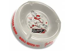 Smoking Metal Ashtray Large White Skate - 20cm