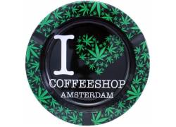Μεταλλικό Τασάκι - Σχέδιο I Love Coffeeshop Amsterdam