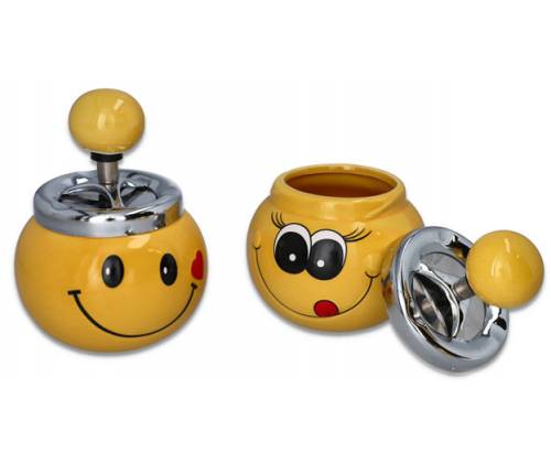 Ceramic ashtray Windproof Spin - Smile Design -  Price: 5,70€