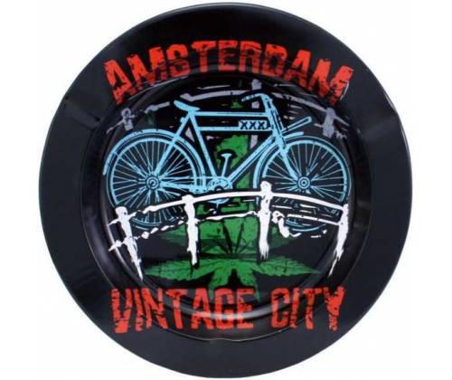 Μεταλλικό Τασάκι - Σχέδιο Amsterdam Vintage City -  Price: 2,20€