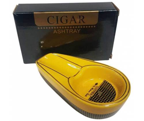 Σταχτοδοχείο Κεραμικό Cohiba 1 θέσης για Πούρα Κίτρινο - ASH-103 - Τιμή: 13,50€
