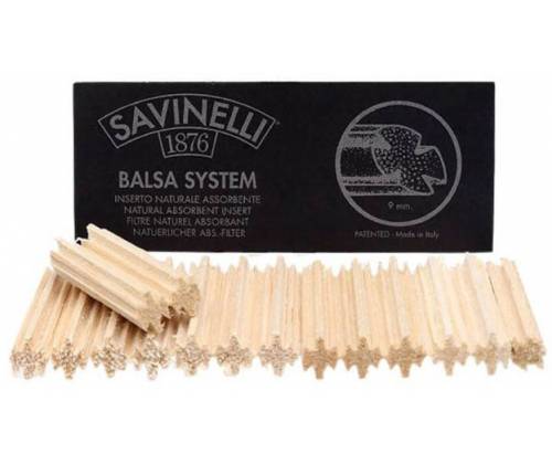 Savinelli Φίλτρα για Πίπα καπνού από ξύλο Balsa 9mm - 15τεμ. - Τιμή: 3,60€