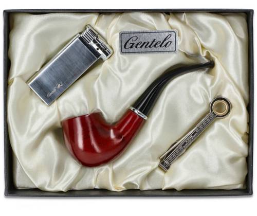 Σετ Κλασική Πίπα Καπνού MD Καφέ με Αναπτήρα Πολυτελείας - 40000244 - Τιμή: 22,00€