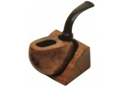 Ξύλινη Βάση - Σταντ για 1 Πίπα Καπνού Χειροποίητη Μίνι (42927)