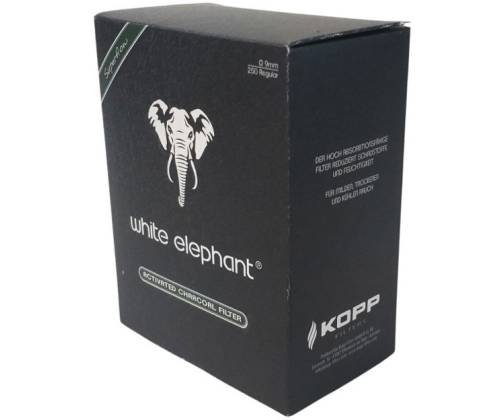 Elephant Active Charcoal Φιλτράκια για Πίπα καπνού 9mm - XXL Pack 250 τεμ. - Τιμή: 29,00€