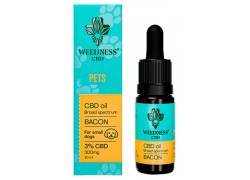 Weedness CBD Oil Bacon for Small Dogs 3% (10ml) - Ελαιο Κάνναβης για Μικρούς Σκύλους