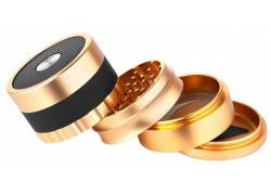 Dreamliner Grinder Τρίφτης Χρυσό Aluminium Με Ηχείο Bluetooth - 4 Parts