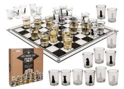 Σετ 32 Σφηνοπότηρα Σχέδιο Σκάκι με Σκακιέρα 35x35 εκ. - Παιχνίδι Κατανάλωσης 