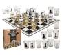 Σετ 32 Σφηνοπότηρα Σχέδιο Σκάκι με Σκακιέρα 35x35 εκ. - Παιχνίδι Κατανάλωσης - Τιμή: 29,90€