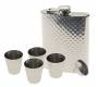 Hip Flask Set Φλασκί Ποτού με 4 Σφηνοπότηρα Chrome (F017) - 210ml -  Price: 16,50€