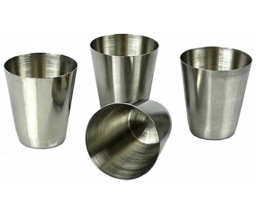 Hip Flask Set Φλασκί Ποτού με 4 Σφηνοπότηρα Chrome (F017) - 210ml -  Price: 16,50€