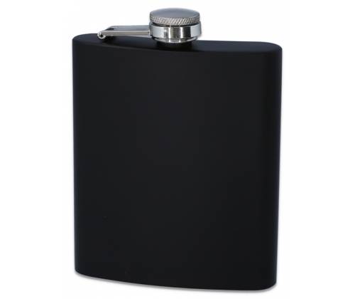 Hip Flask Φλασκί Ποτού Black Mat (F3061) - 210ml - Τιμή: 9,50€