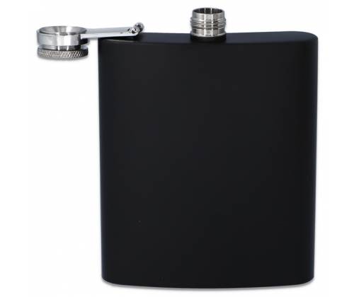 Hip Flask Φλασκί Ποτού Black Mat (F3061) - 210ml - Τιμή: 9,50€