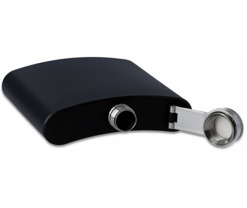 Hip Flask Φλασκί Ποτού Black Mat (F3061) - 210ml - Τιμή: 9,50€