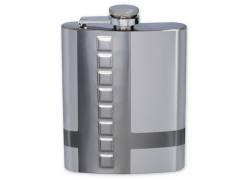 Hip Flask Φλασκί Ποτού Chrome Mat Cross (F3131) - 210ml