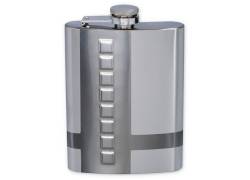 Hip Flask Φλασκί Ποτού Chrome Mat Cross (F3132) - 240ml