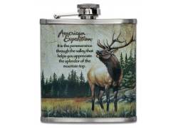 Hip Flask Φλασκί Ποτού Art Σχεδιο Ελάφι - 210ml