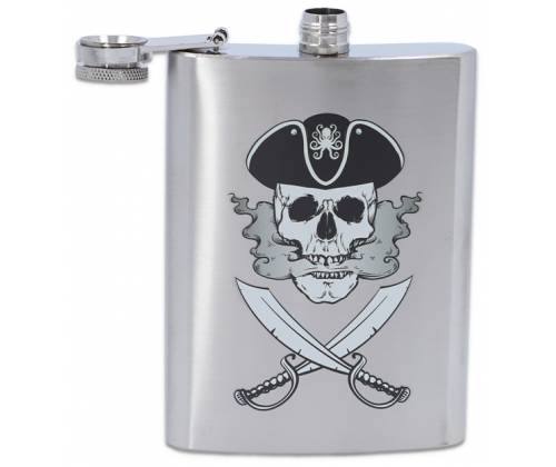 Hip Flask Φλασκί Ποτού Chrome Skull - 150ml - Τιμή: 9,50€
