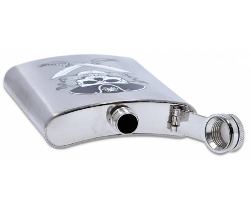 Hip Flask Φλασκί Ποτού Chrome Skull - 150ml - Τιμή: 9,50€